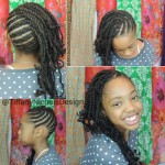Easy And Creative Cornrows For Little Girl's Natural Hairstyle