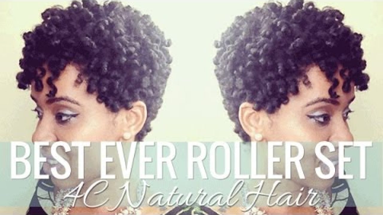 Best Roller Set On Short 4C Natural Hair styles