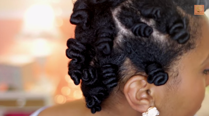 Bantu Knot Out on Natural Hair