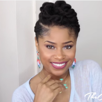 Twisted Natural Hair Protective Updo In 10 Minutes Or Less