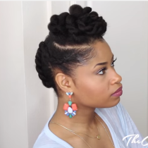 Twisted Natural Hair Protective Updo In 10 Minutes Or Less