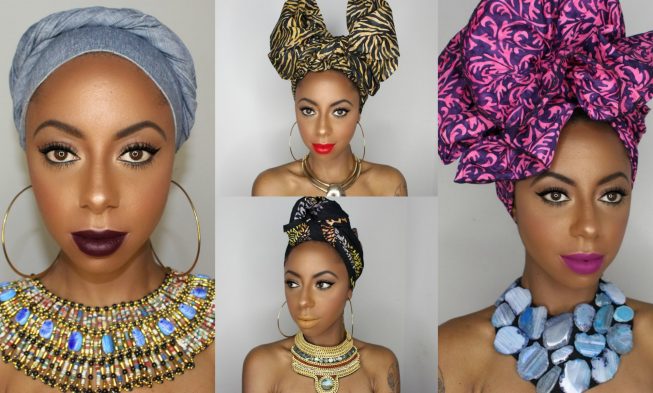 4 Quick, Easy & Artistic Ways To Tie African Head Wrap Styles