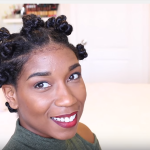 Threaded Bantu Knots Protective Natural Hairstyle