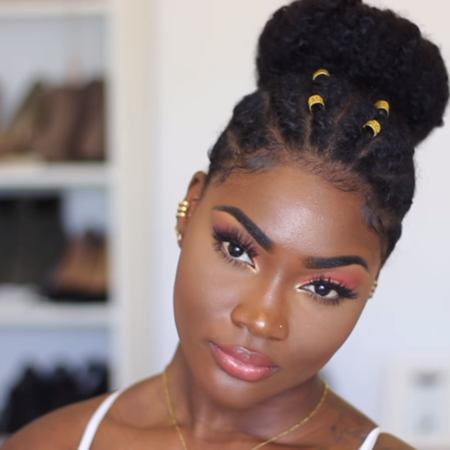 This Braided Updo For Black Hair Is Inspiring And Amazing Natural Hair Styles Natural Hair Styles For Black Women Braided Hairstyles Updo
