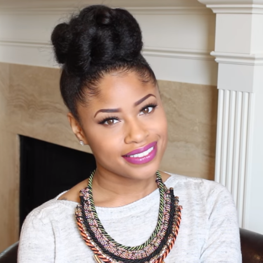 top knot updo for black hair
