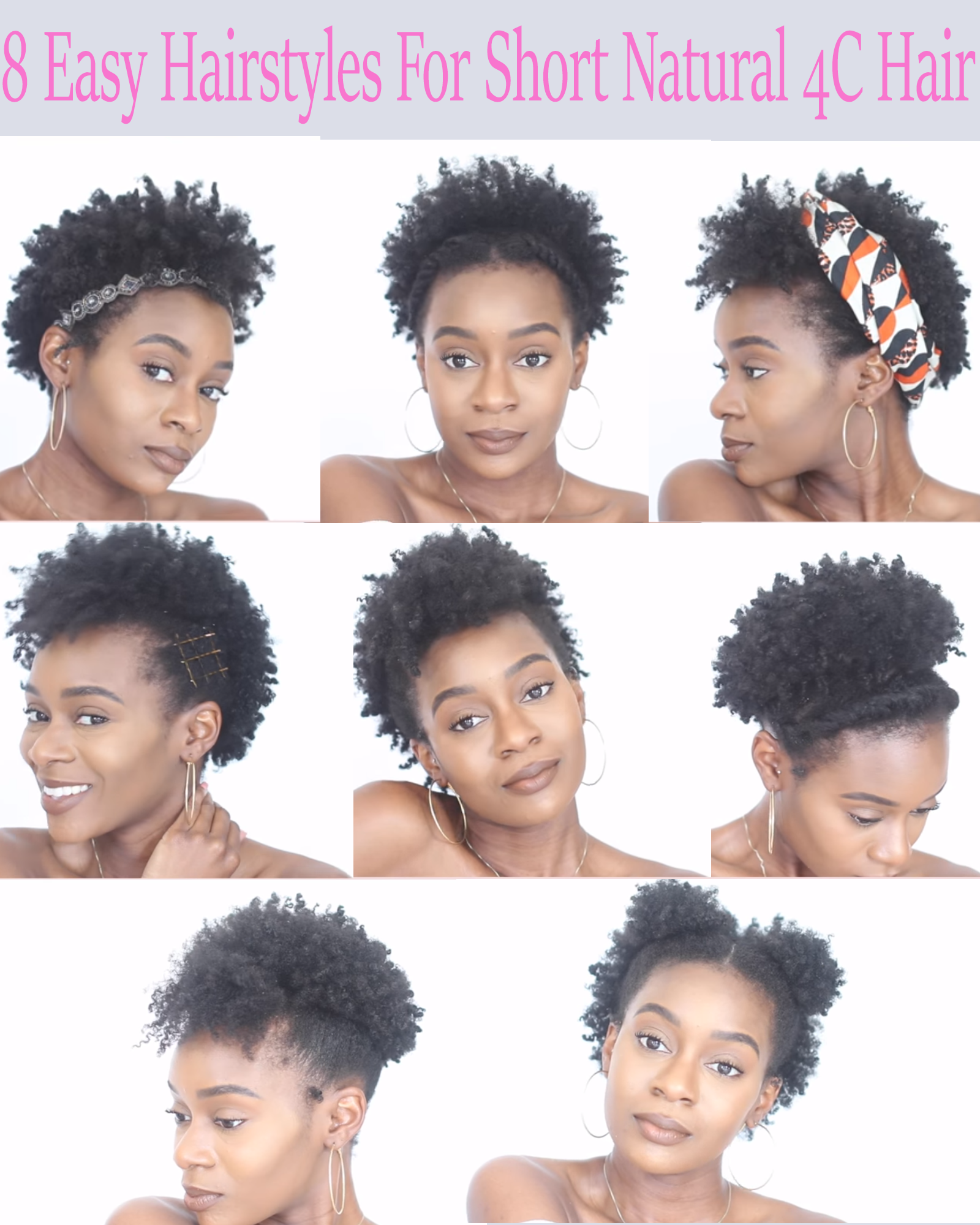8 Easy Protective Hairstyles For Short Natural 4C Hair That Will Not