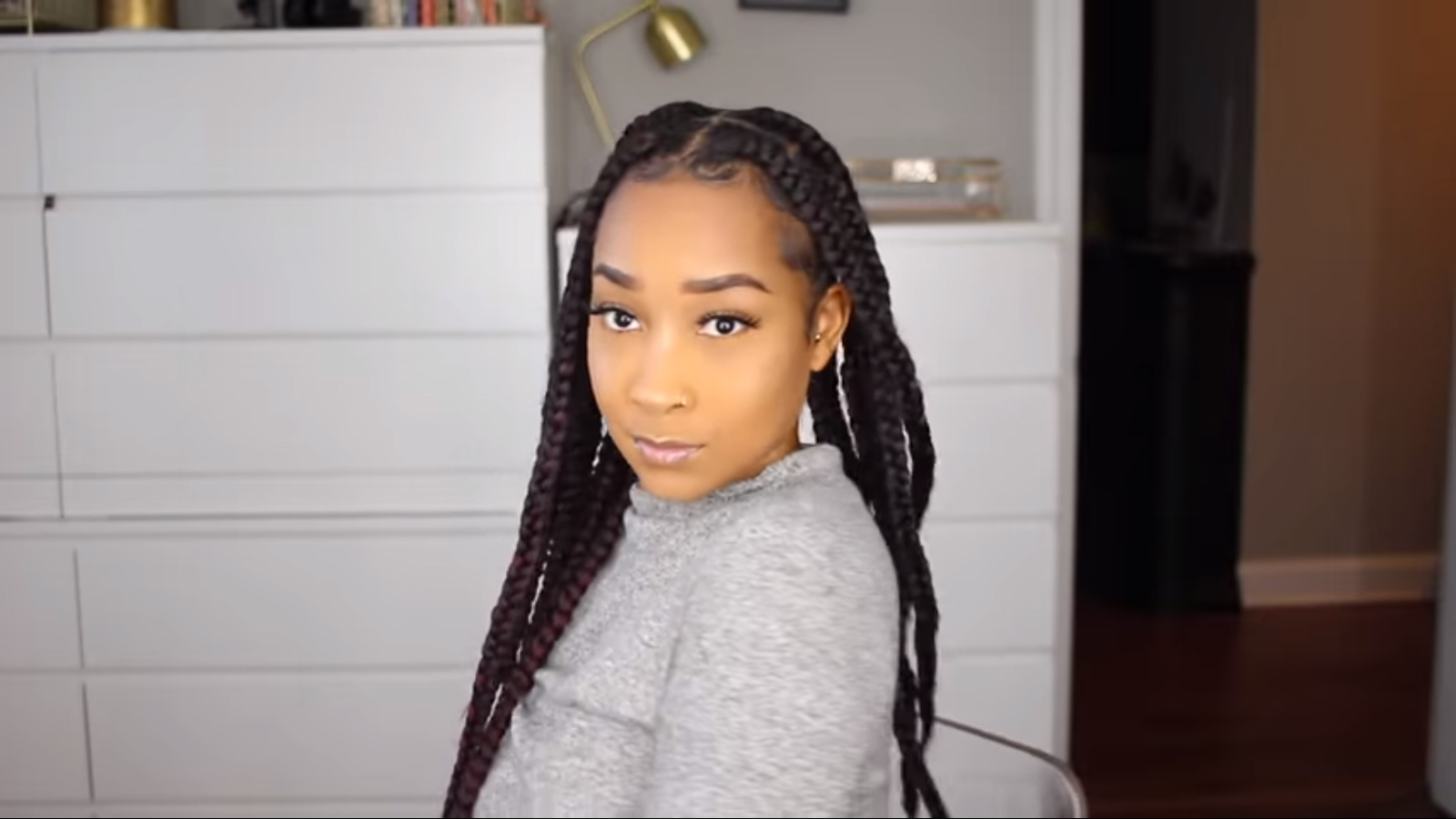 Two Simple Ways To Make Jumbo Knotless Braids For Beginners ⋆ African ...