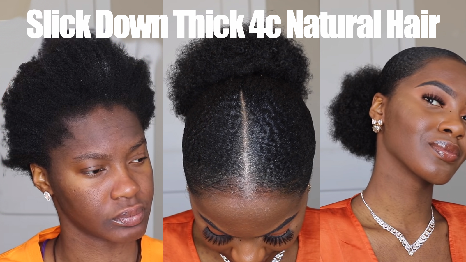 How Adanna Slicks Down Her Sister's Thick 4C Natural Hair...The Style Looks  Amazing ⋆ African American Hairstyle Videos - AAHV