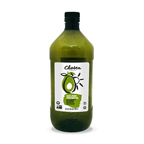 Chosen Foods 100% Pure Avocado Oil Bulk 2 Liter, Non-GMO, for High-Heat Cooking, Frying, Baking, Homemade Sauces, Dressings and Marinades
